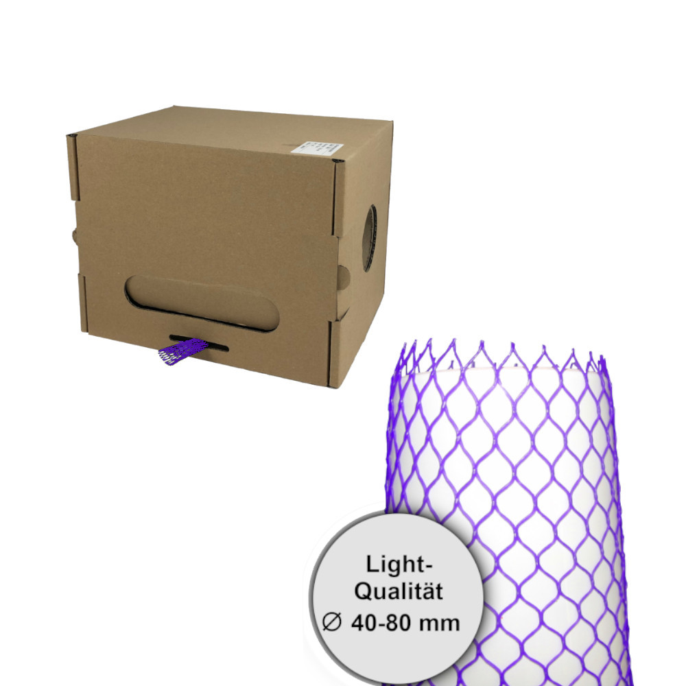 Netzschutzschlauch lila in praktischer Spenderbox