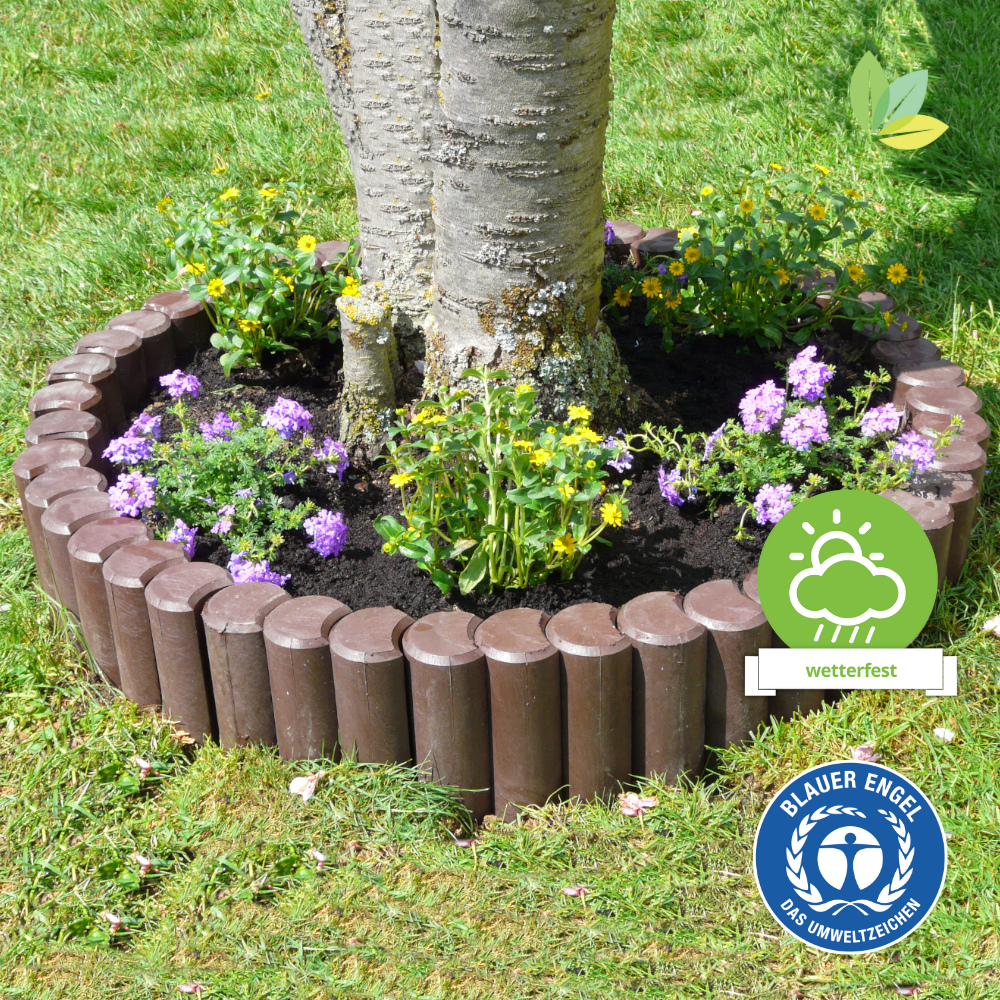 hanit®  Hohlkehlpalisade Ø 6,8cm, 30cm, braun