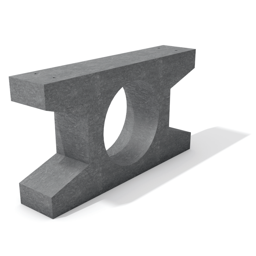 Bodenanker Typ 1, 48 x 10 x 27cm, grau oder braun, 2 Stück