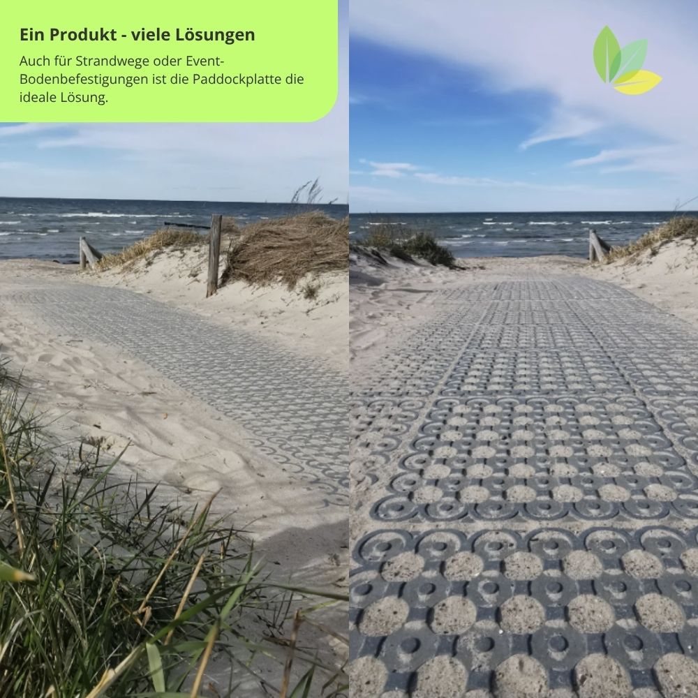 Alternativ: temporäre Bodenbefestigung am Strand