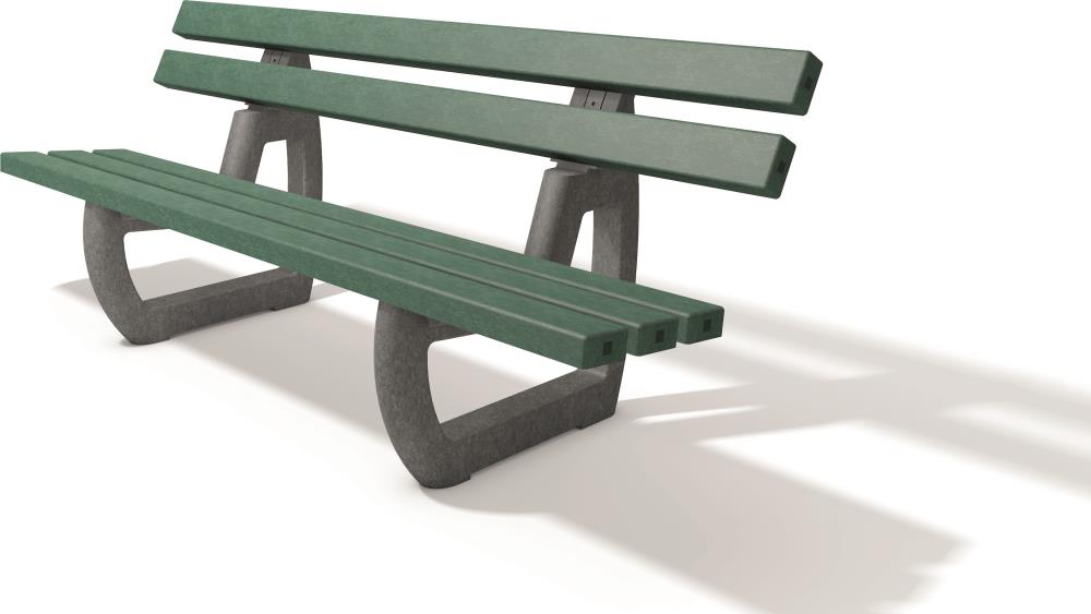 hanit® Gartenbank Tivoli, 200 x 70 x 80 cm, grau-grün