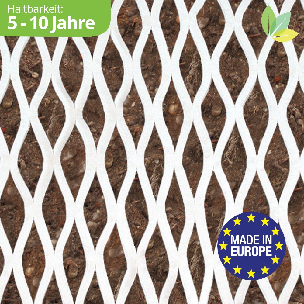 Haltbarkeit 5-10 Jahre im Boden, Hergestellt in Europa