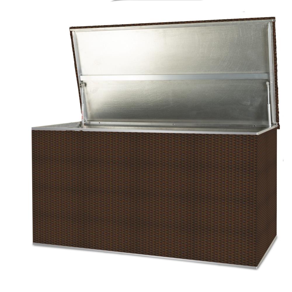 Rattan Auflagenbox, Kissenbox wasserdicht, 115cm x 60cm x 60cm, braun-dunkelbraun