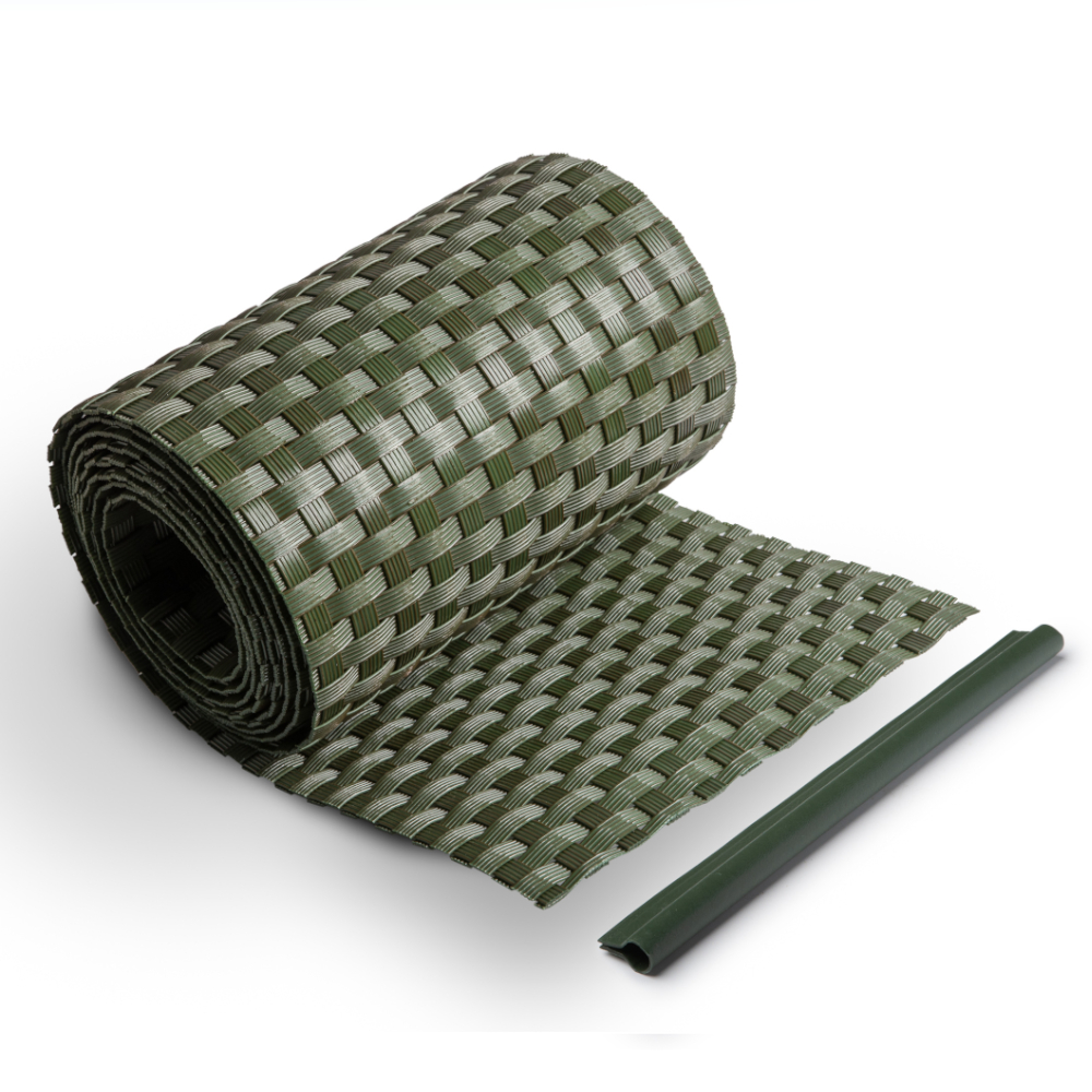 Sichtschutzstreifen für Doppelstabmattenzaun in Beige-braun