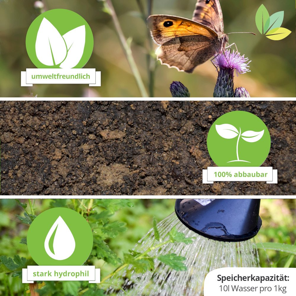 umweltfreundliche, 100% abbaubare und stark hydrophile Bewässerungsvlies-Streifen aus Zellulose