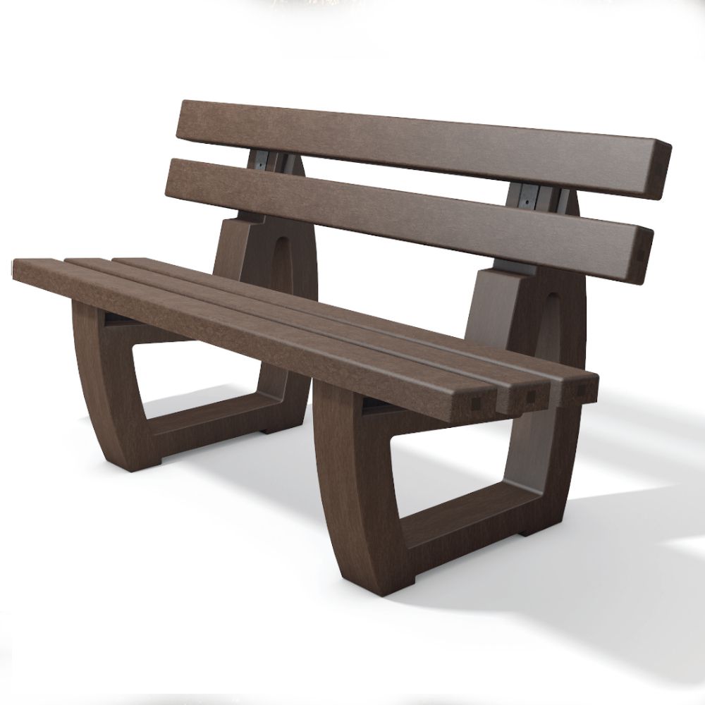hanit® Gartenbank SUTTON, Parkbank aus Recyclingkunststoff