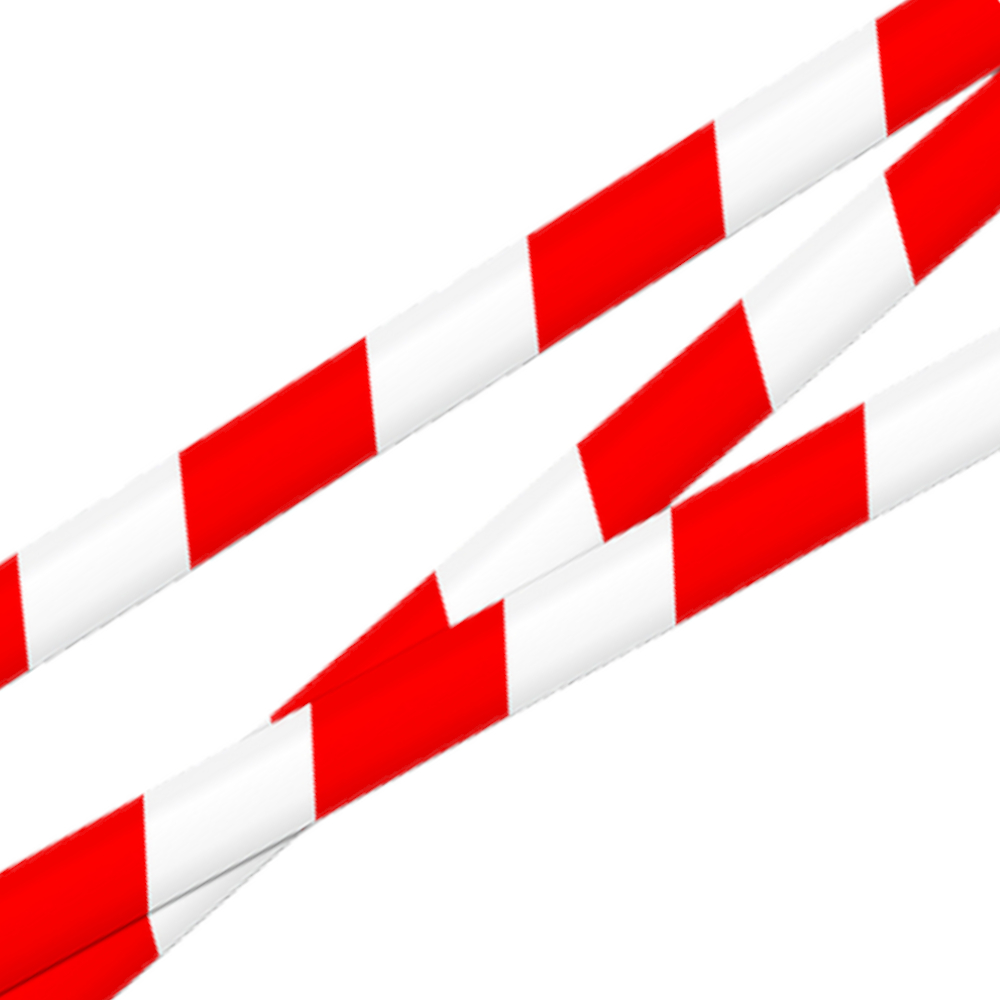 rot / weißes Warnband, 100m lang