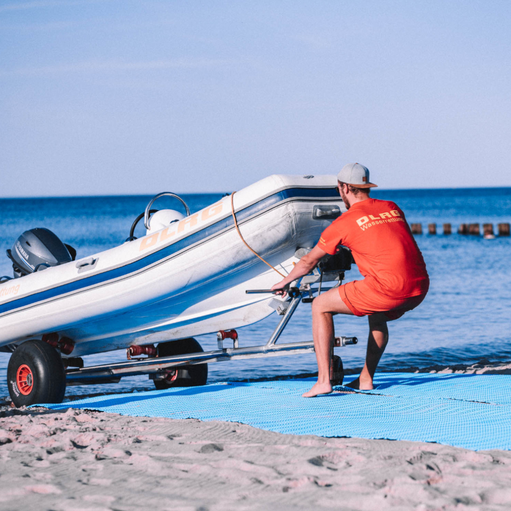 Bootsslip mit der Sandmatte