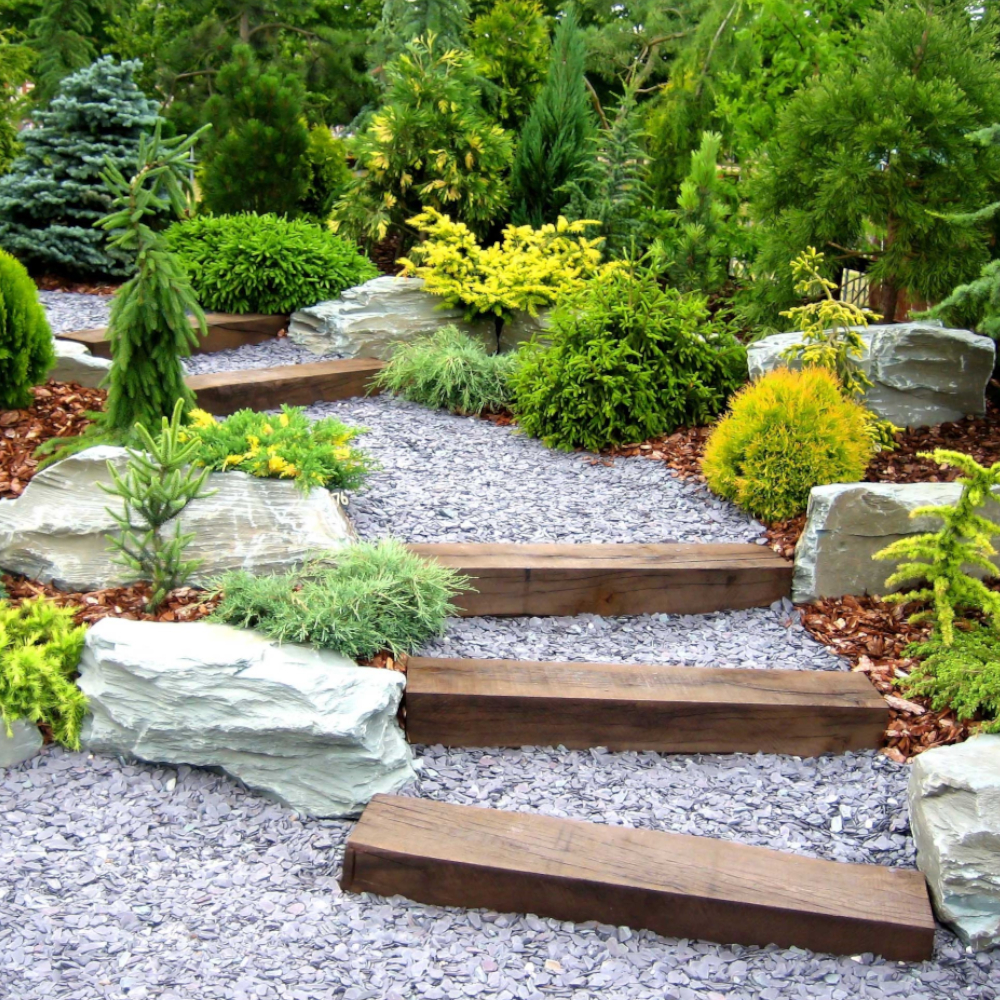 Unkrautvlies Steinweg Treppen