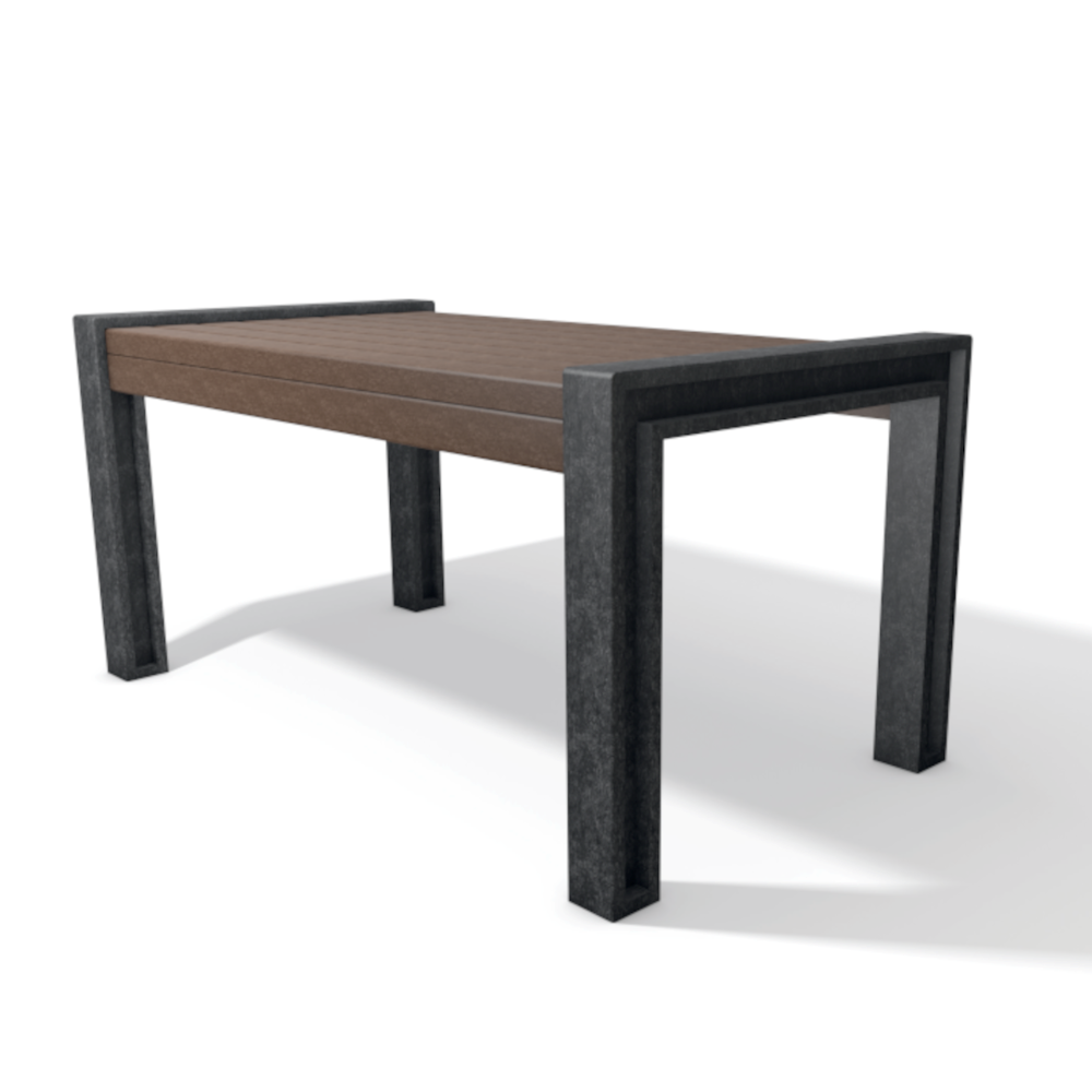 grau brauner Gartentisch HYDE PARK vor weißem Hintergrund