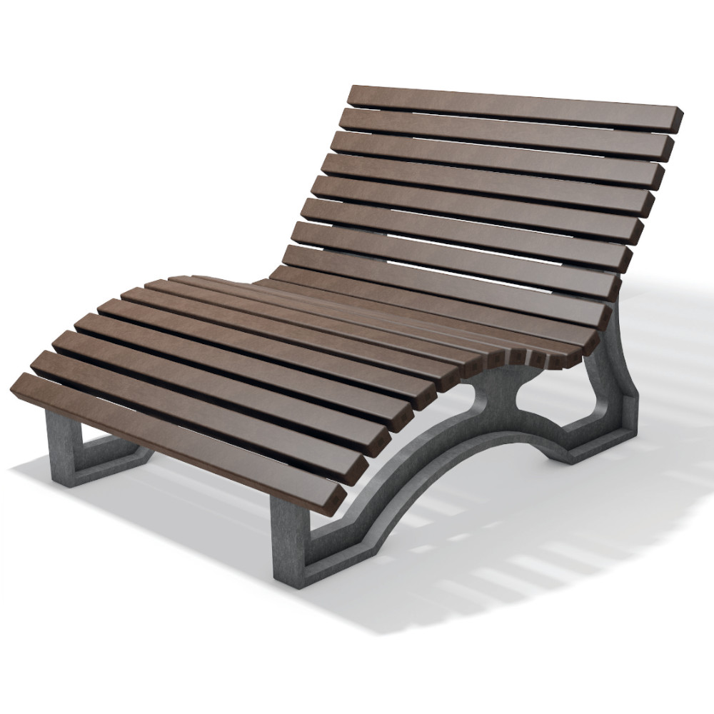 grau-braune Liegebank Aveto mit den Maßen 150 x 165 x 119cm