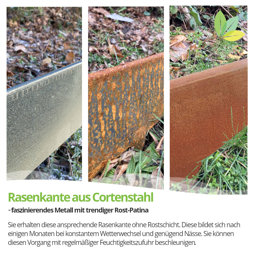 Rostverlauf von Cortenstahl