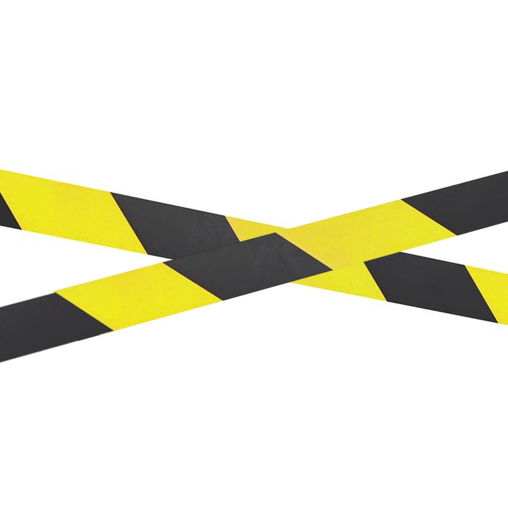 schwarz / gelbes Absperrband mit 100m Länge