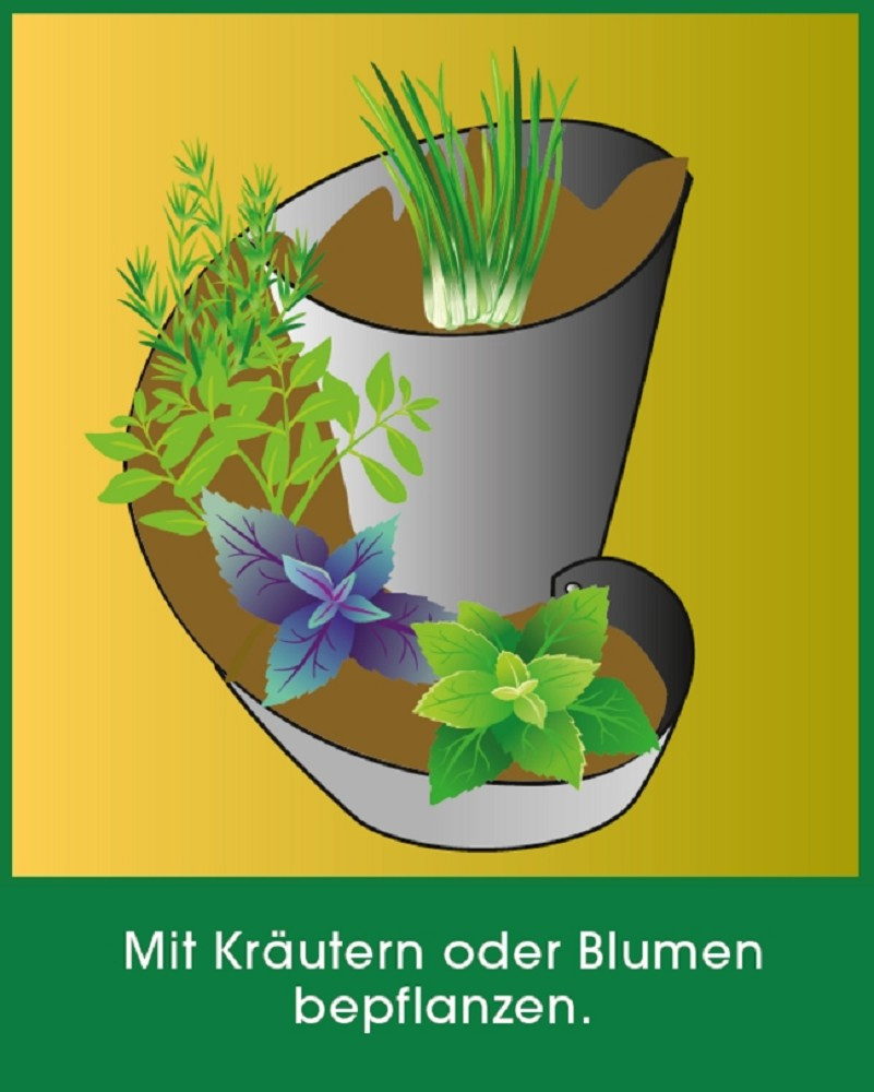 Anschließend einfach mit Blumen bepflanzen