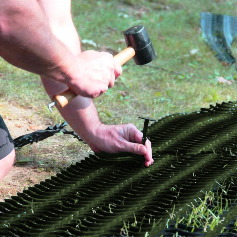 Befestigung der Fallschutzmatte