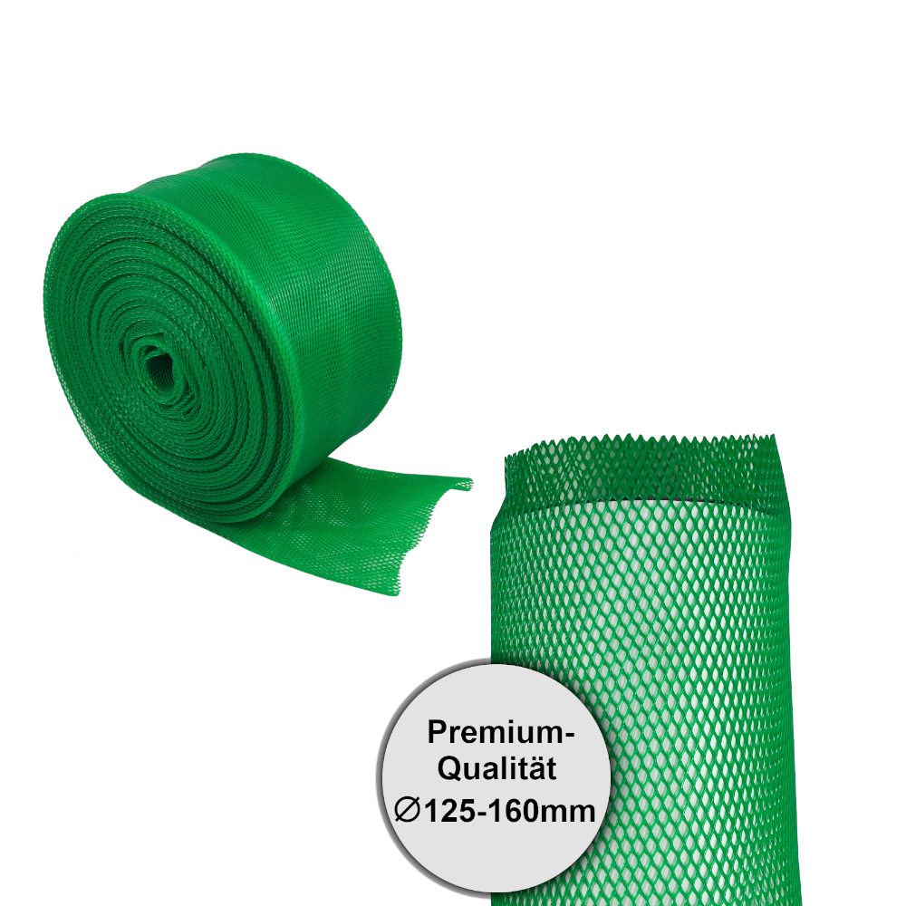 Netzschlauch grün PREMIUM, Ø 125-160, Oberflächenschutznetz 25m