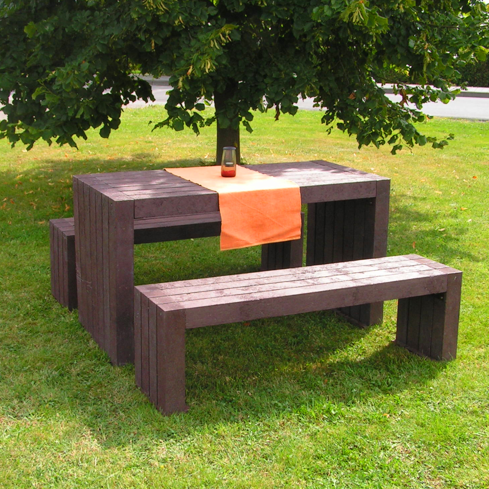 hanit® Garten Sitzgruppe CALERO, wetterfest; 1,50m; braun