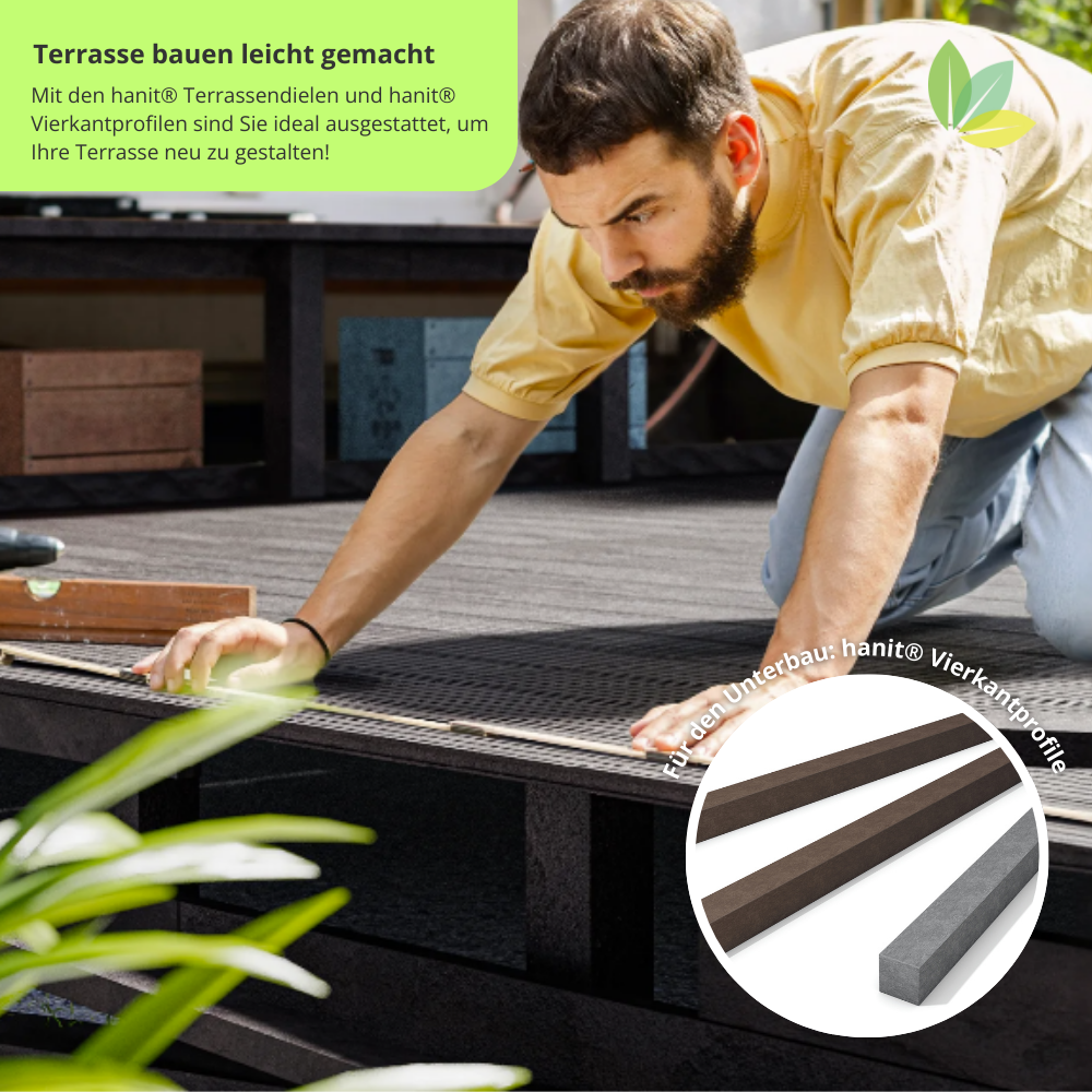 hanit® Terrassendielen,  200 x 19,5 x 2,8cm, anthrazit