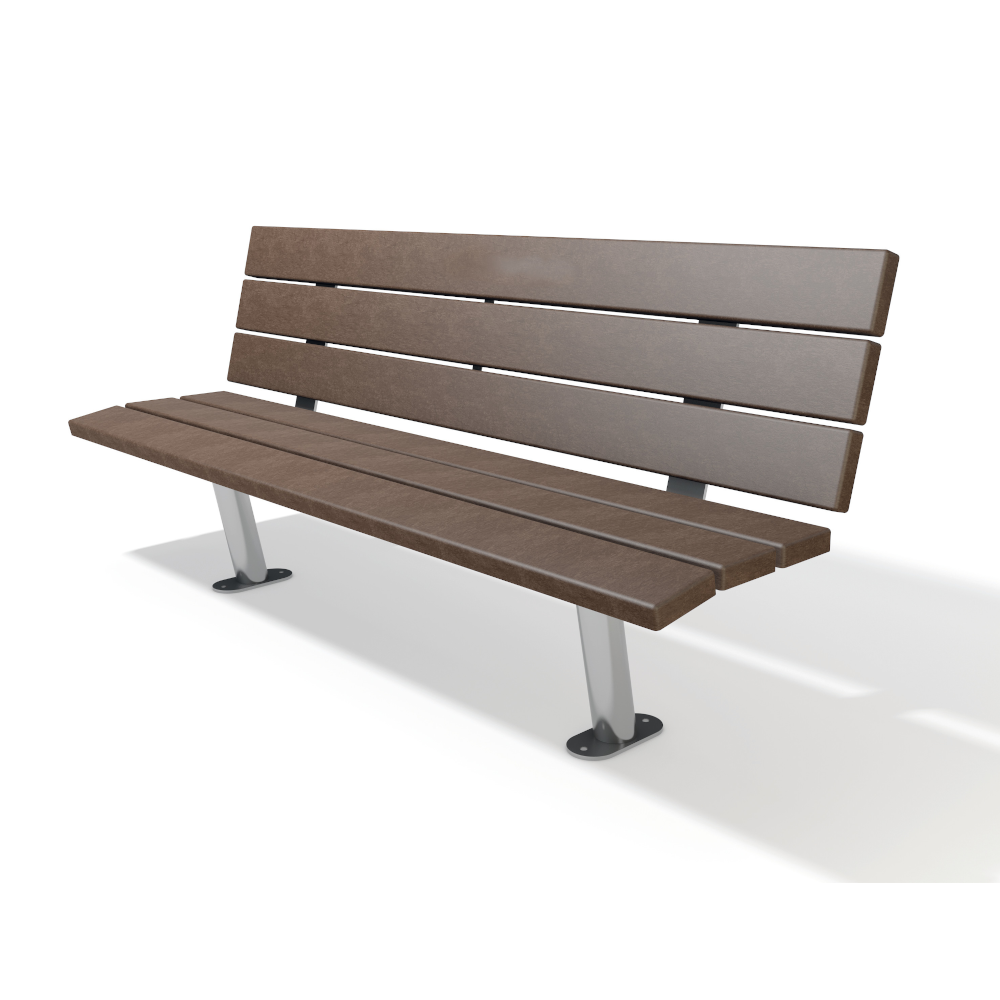 Seniorenbank auf weißem Hintergrund