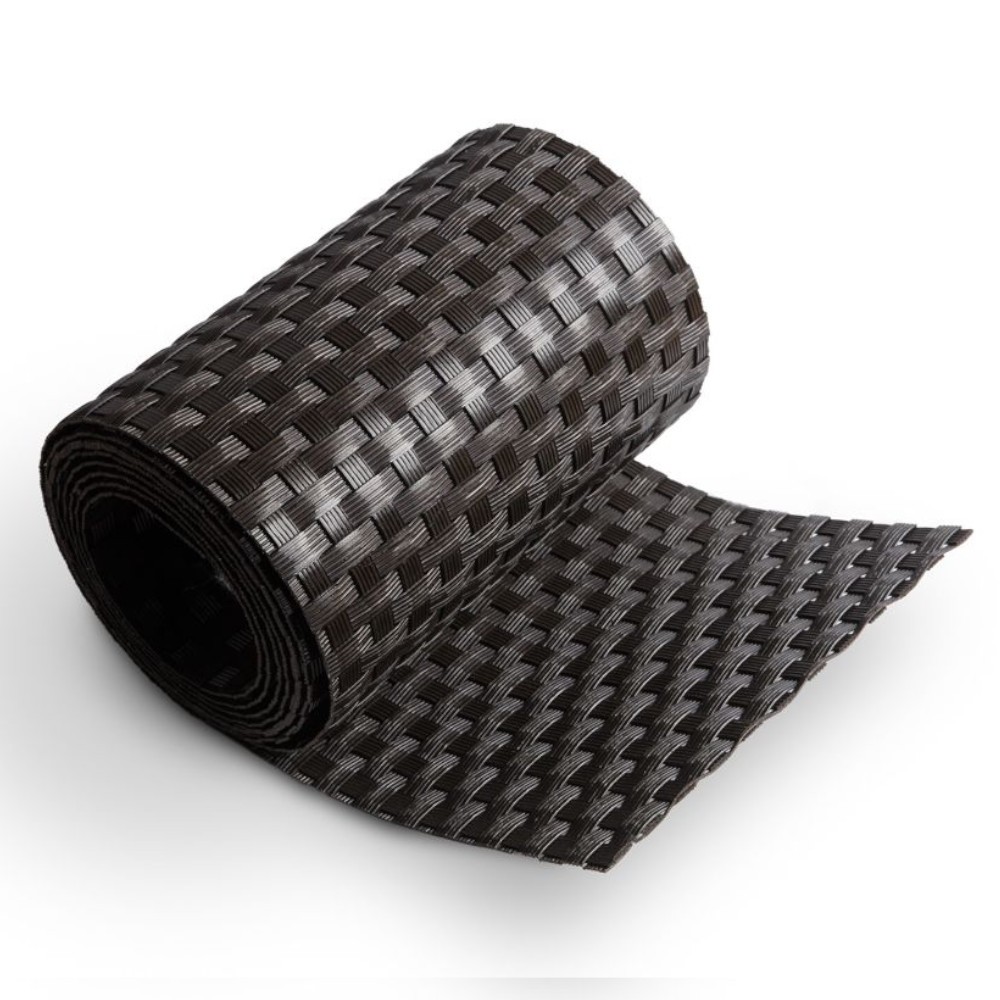 Rattan Sichtschutz-Streifen 255cm x 19cm, inklusive Clips, braun - VORBESTELLUNG