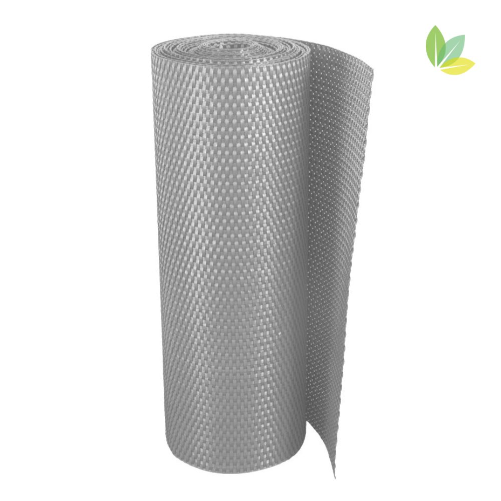 Sichtschutz an Balkon aus Rattan, verschiedene Farben gezeigt