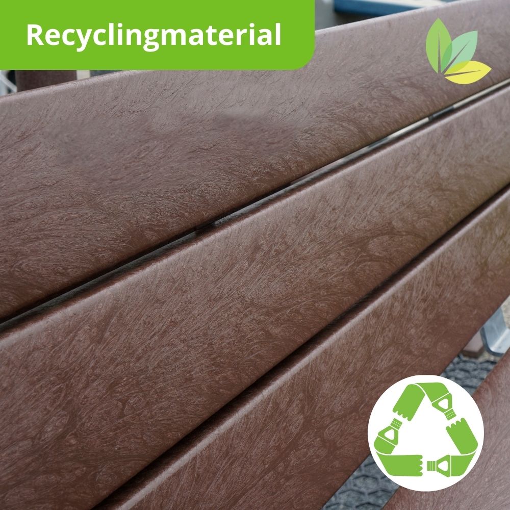 Besteht zu 100% aus hanit Recyclingmaterial