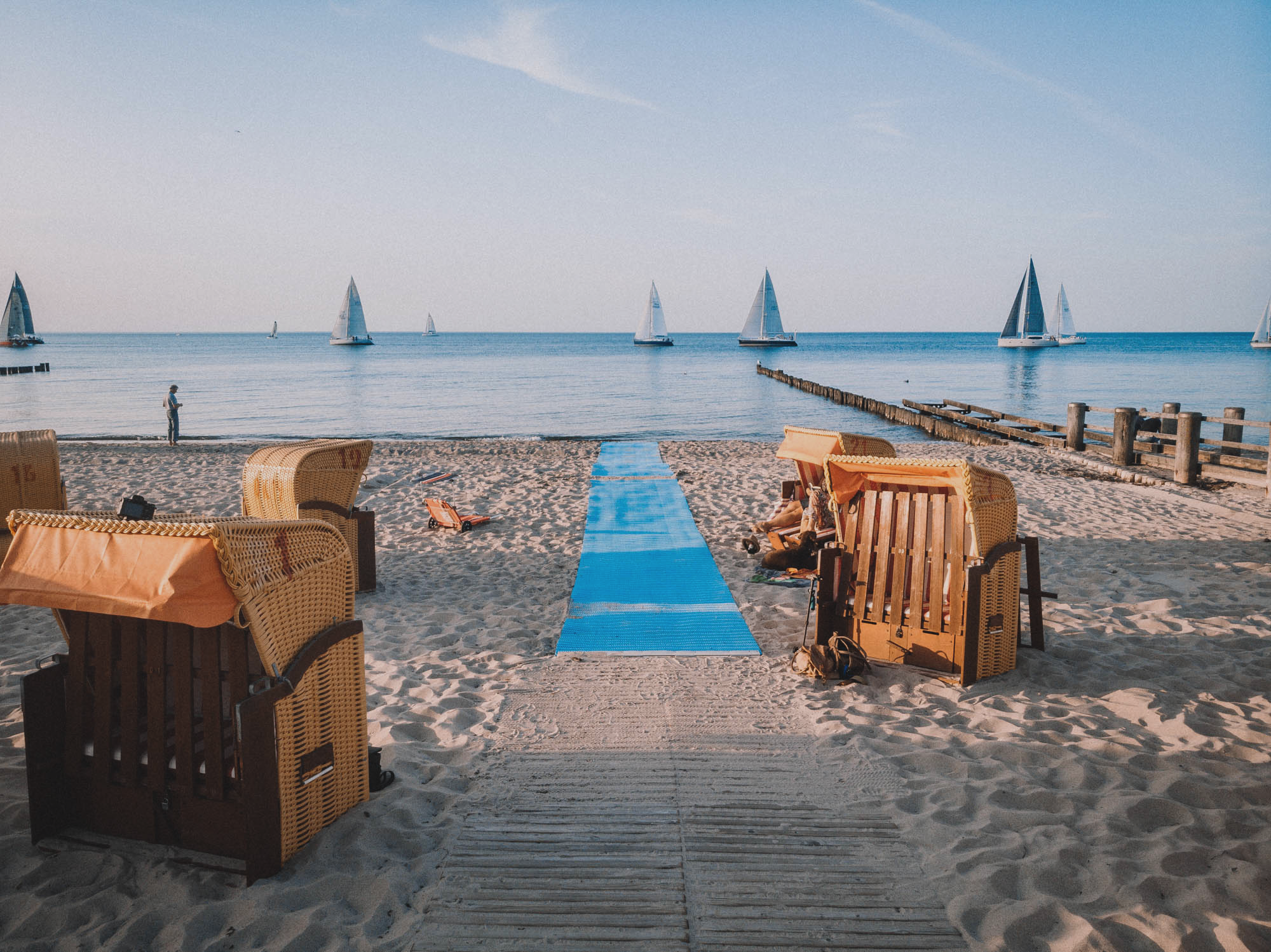 Sandmatte am Strand