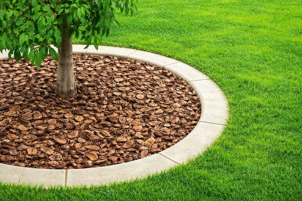 Baumscheibe braun für Unkrautschutz