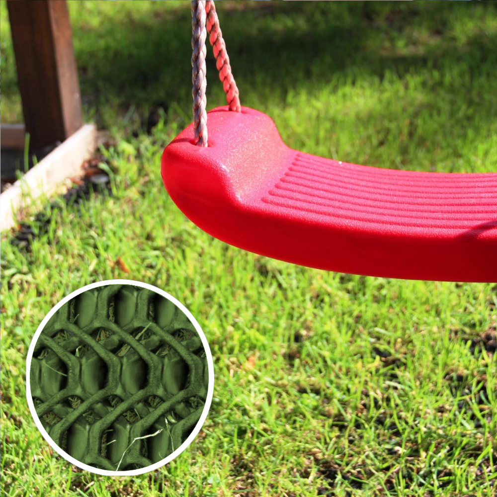 Fallschutzmatte, rutschfestes Bodenschutzgitter, 2 x 10m Fallschutzmatte unter Schaukel