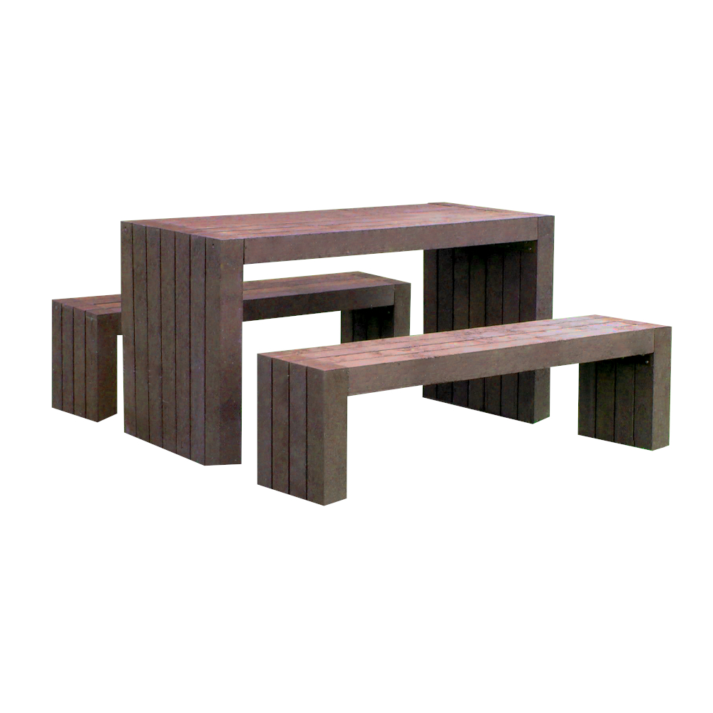 hanit® Garten Sitzgruppe CALERO, wetterfest; 1,50m; braun