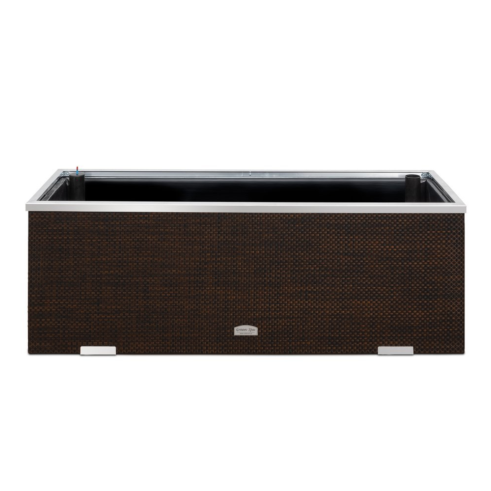 Dunkelgrauer Pflanzkübel 125cm bepflanzt