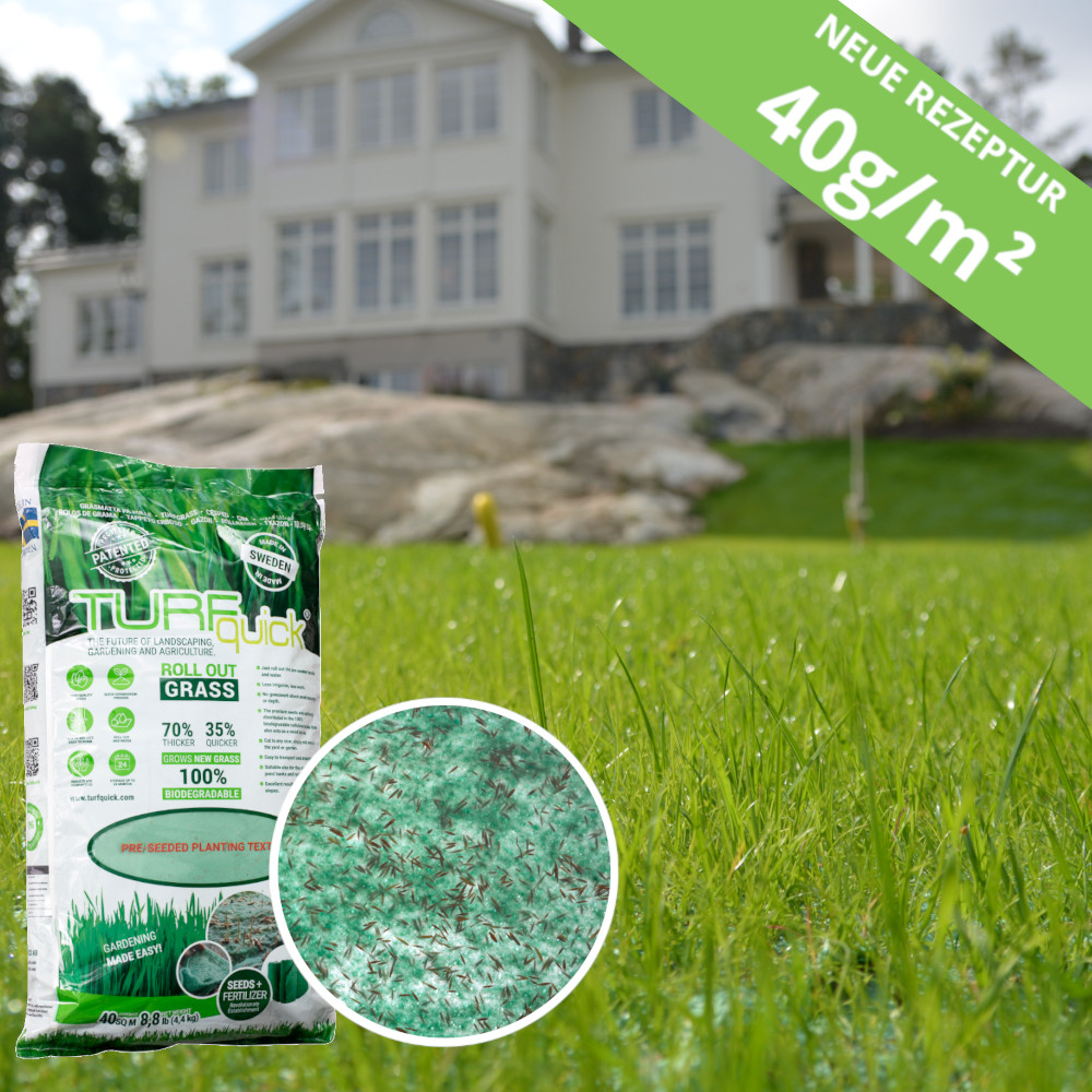 Verpackung TurfQuick Villa Classic und Vliesstruktur