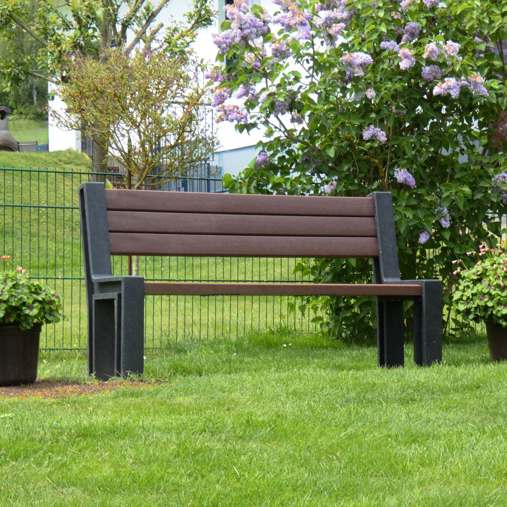 hanit® Kunststoffbank HYDE PARK, mit Lehne