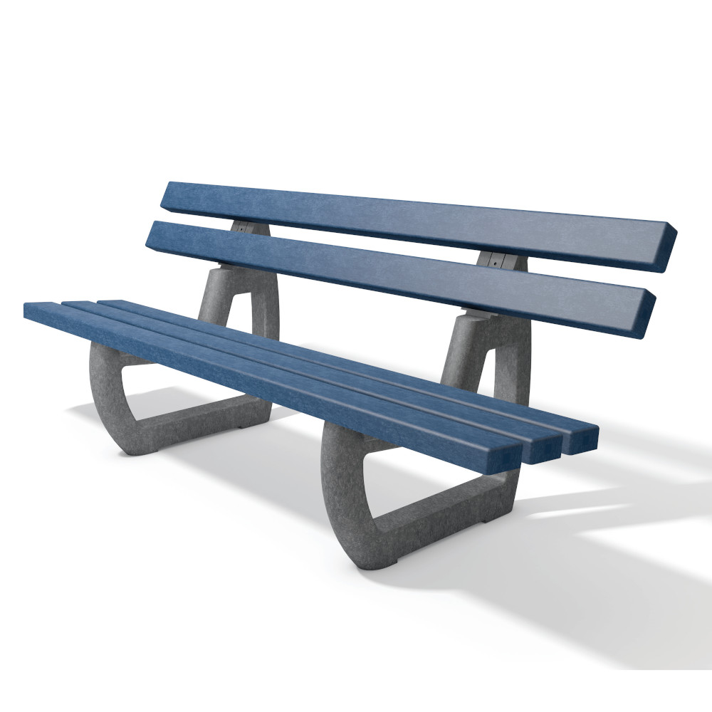 hanit® Gartenbank TIVOLI, markante Parkbank aus Recycling Kunststoff