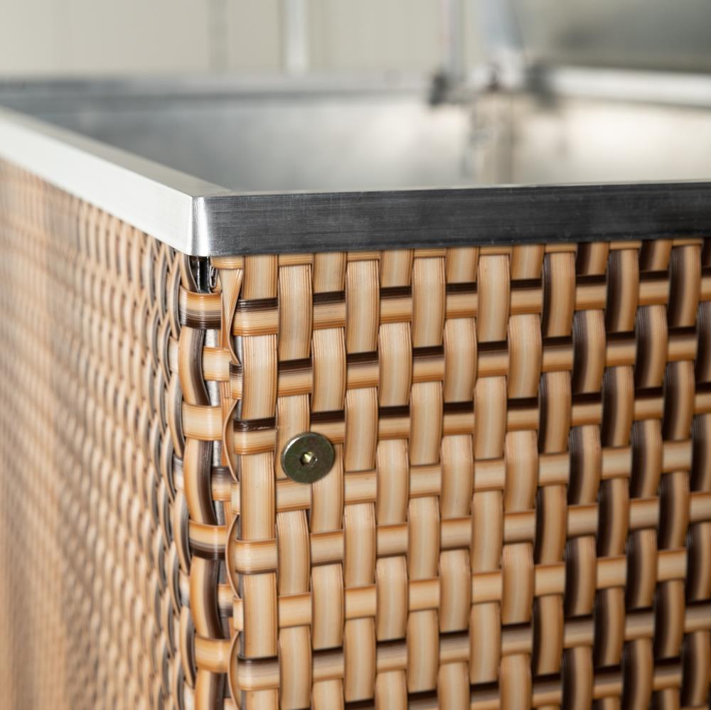Rattan Auflagenbox, Kissenbox wasserdicht, 115cm x 60cm x 60cm, grün