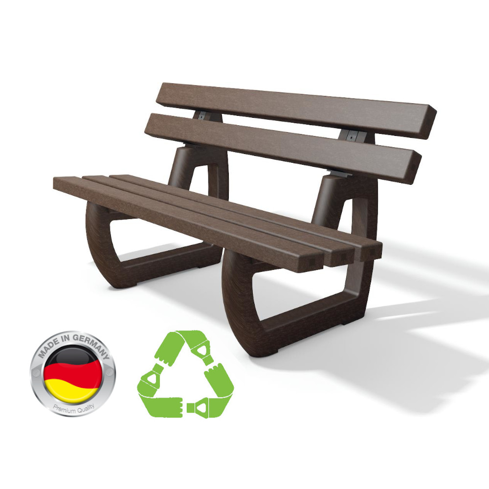 hanit® Gartenbank TIVOLI, 150 x 70 x 80cm, braun