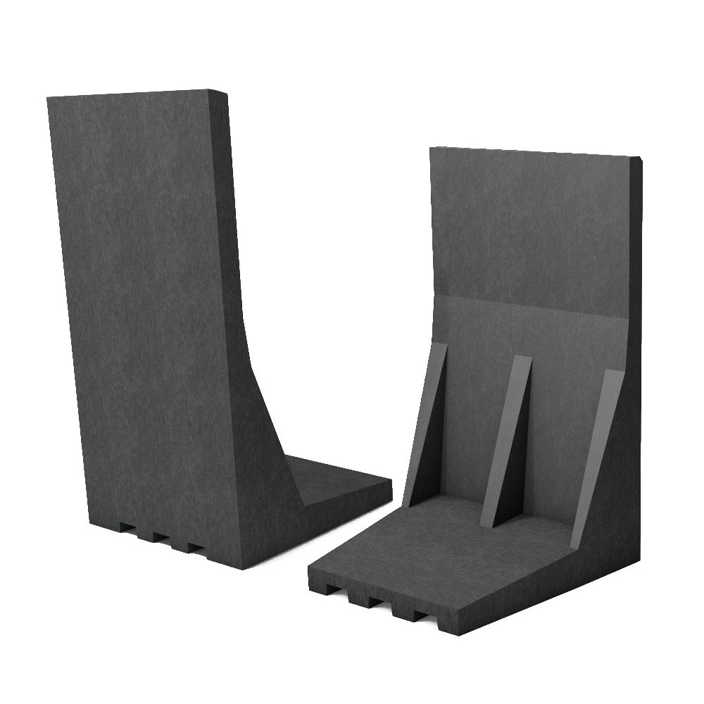 hanit® L-Stein L-Stein 80cm Schwarz