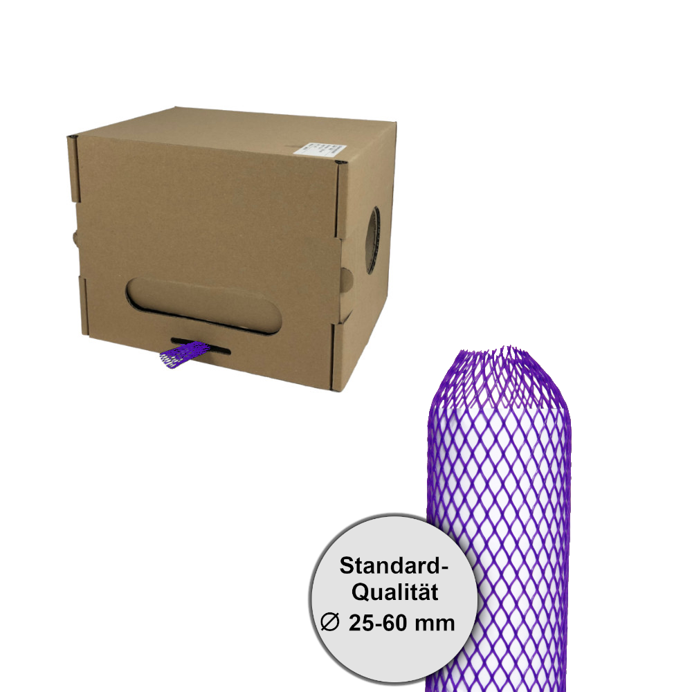 Netzschutzschlauch violett in praktischer Spenderbox