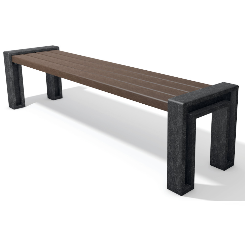 grau braune Bank Hyde Park vor weißem Hintergrund