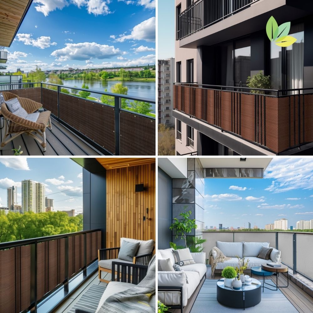 Impressionen vier verschiedener Balkone